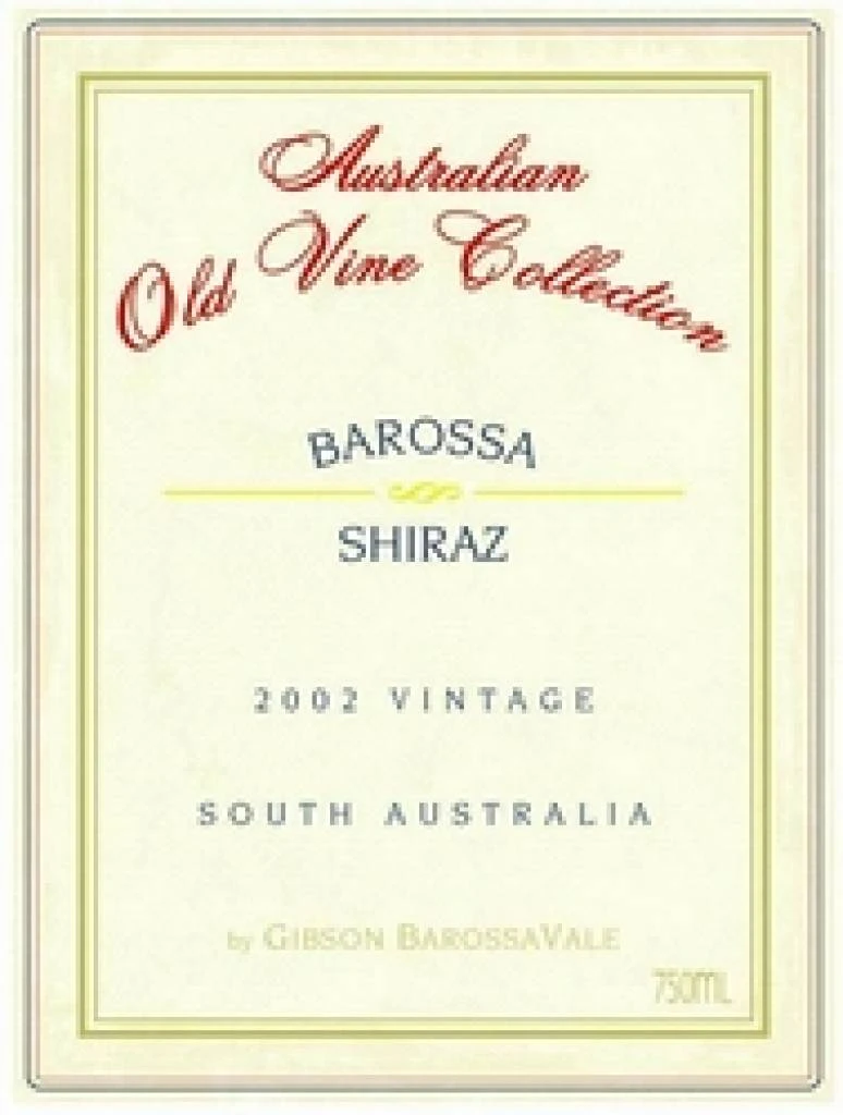 Gibson Wines 2003 Gibson's Shiraz Old Vine Collection Magnum 3 Gibson Wines 2003 Gibson's Shiraz Old Vine Collection Magnum