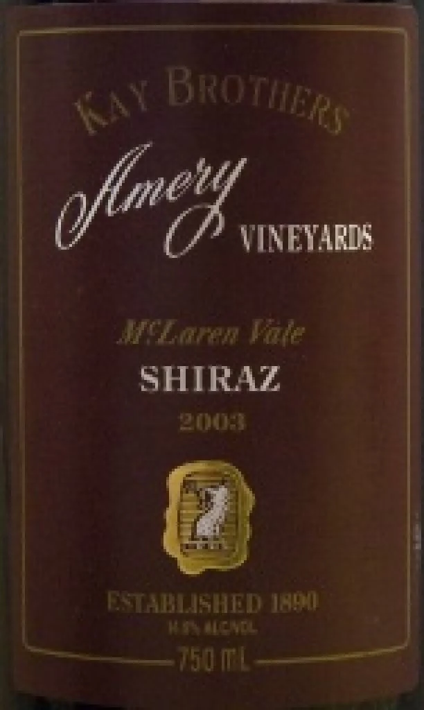 Kay Brothers 2004 Kay Brothers Shiraz Amery 3 Kay Brothers 2004 Kay Brothers Shiraz Amery